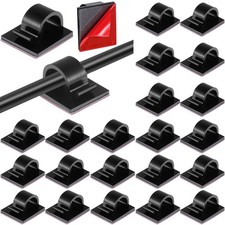 60 Pieces Mini Cable Clips Hooks Christmas Light Clips Adhesive Light Hooks C... picture