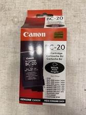 Genuine Canon BC-20 Black BJ Printer Ink Cartridge NEW SEALED See Description picture