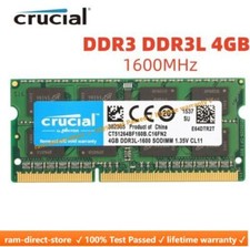 CRUCIAL DDR3 DDR3L 1.35V 4GB 1600 MHz PC3-12800 Laptop Memory RAM SODIMM 4GB picture