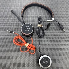 Jabra HSC017 Mono Wired Headset Black Red USB ENC010 Controller (Read) picture
