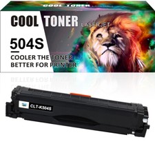1x Black Toner Cartridge for Samsung Xpress SL-C1810W C1860FW CLT-K504S CLX-4195 picture
