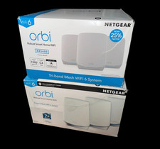 NETGEAR Orbi AX5400 RBK763S Tri-Band Mesh WiFi 6 Router 5400Mbps 3-Pack (2) picture