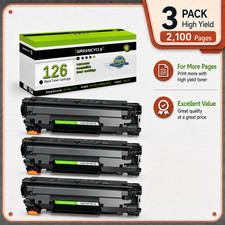 3PK Canon 126 CRG126 Black Printer Toner for LBP6200d LBP6230dw LBP6230dn picture