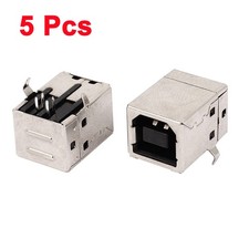 5Pack 90 Degree USB-B Type Right Angle PCB Socket Female Connector picture