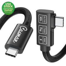 USB4 Cable Right Angle Thunderbolt 5 80Gbps 240W 3.3Ft Data Charging Cord picture