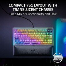RAZER BLACKWIDOW V4 75% MECHANICAL GAMING KEYBOARD: -  PHANTOM WHITE picture