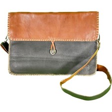 100% hand stitched leather laptop messenger bag- One of a kind picture