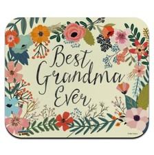 Best Grandma Ever Floral Low Profile Thin Mouse Pad Mousepad picture