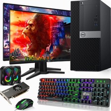 Dell Tower Gaming Desktop PC i5 6th 16GB 1TB SSD Dual 24