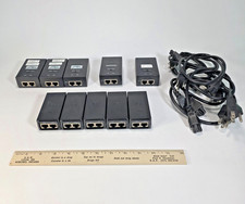 10 LOT Ubiquiti Passive PoE Injectors GP-B240-100 GP-A240-050 24V 48V + 6 Cords picture
