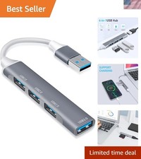 Ultra-Slim 4-Port USB Splitter Hub - Elegant Aluminium Design, Easy Connectivity picture