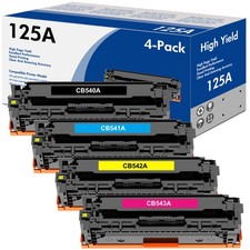 4PK CB540A Toner Cartridge For HP 125A Laserjet CP1215 CP1518ni CM1312 CP1525nw picture
