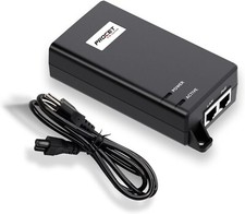 PROCET PT-PSE101G-AT PoE Injector 100/1000Mbps 802.3at 30W 100-240V EU plug NEW picture