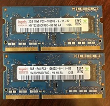 4GB (2x 2GB) DDR3 SO-DIMM 1Rx8 PC3 - 10600S HMT325S6BFR8C-H9 picture