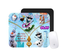 Snowman Olaf Cartoon Mouse Pad | Winter Animated Desk Mat | Custom Kids Gift picture