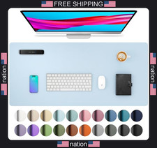Aothia leather desk pad protector 23.6 x 13.7 inch non-slip waterproof office picture