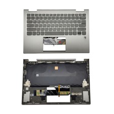 New 5CB0Q95936 For Lenovo Yoga 730-13IKB Palmrest Keyboard w/Backlit Silver US picture