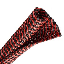 Wire Loom Tubing, 10ft Split Braided Cable Management Sleeve, Flexible Mesh C... picture