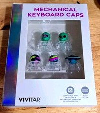 Alien-Themed Vivitar Mechanical Keyboard Caps Set Easy Setup picture