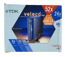 TDK Velocd Hi-Speed USB 2.0 External CD-Rewrite 52x Write 48x Rip 5200ue picture