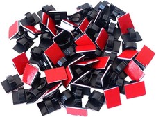 Adhesive Clips Strong Wire Holders 100 Pack Self-Adhesive Wire Clip Cable Cord D picture