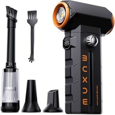 Electric Compressed Air Duster: 8000mAh Rechargeable, 100-Speed Black picture