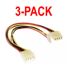 Molex 5.25 Extension + 3.5 4Pin Floppy Drive Power Cable Adapter (3-Pack) picture