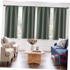 Dark Green Blackout Curtains 63 Inch 37
