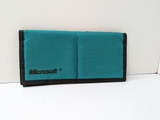 Vintage Microsoft 4 Pocket Foldable Hook And Loop Soft Case Teal Green 9