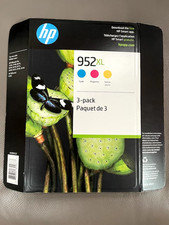 NEW OEM HP 952XL GENUINE Cyan/Magenta/Yellow/Jaune Ink Cartridges 3 PACK 3/28 picture