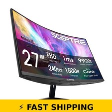 Sceptre 27-Inch Curved Gaming Monitor, FHD 1080p, 240Hz, Black picture