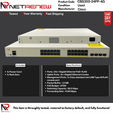 Cisco CBS350-24FP-4G 24-Port Gigabit PoE+ Managed Switch picture