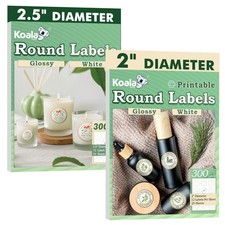 Lot Koala Round Label 2.5 In, Glossy Circle Stickers, Printable Circle Labels picture