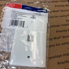 Leviton 41091-1WN Midway Quickport plate 1 Port White (QTY 25) picture