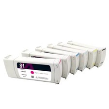 6PC Compatible For HP81 Ink Cartridge For HP DesignJet 5000 5000PS 5000PS picture
