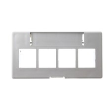 LEVITON 4991-SG4 QUICKPORT SNAP-IN 4-PORT MODULAR FURNITURE FACEPLATE, GRAY picture