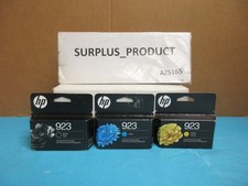 LOT OF 3 GENUINE HP 923,4K0T0LN CYAN-4K0T2LN YELL-4K0T3LN BK-EXP 2026 SEALED BOX picture