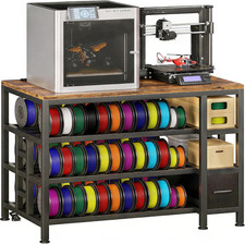 3D Printer Stand with Storage, 3-Tier Filament Storage Rack, Power Strip, Side D picture