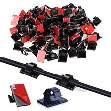 100Pcs Adhesive Cable Clips Cord Organizer Wire Management for Car Offic picture
