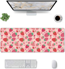 Strawberry Mouse Pad XL Large Mousepad Non Slip Rubber Base Desk Mat for Laptop picture