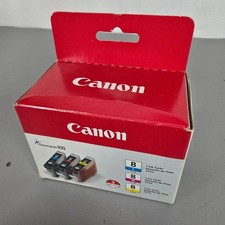 Canon CLI-8 Cyan Magenta & Yellow 3 Ink Pack ChromaLife100  iP3300 To MP970 picture