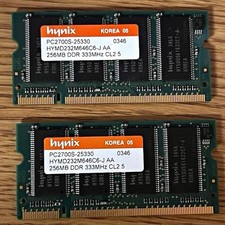 Hynix 512MB (2x256MB) PC2700S DDR-333 DDR SO-DIMM CL2.5 HYMD232M646C6 picture
