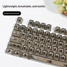 PC Keycaps 132Keys Russian Crystal Transparents Backlit Keycaps Original Profile picture
