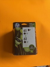 Genuine HP 61 Black Ink Twin Pack CZ073FN OEM New Sealed NOS EXP Nov2018 picture