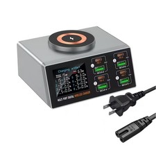 140W USB Charger with 8 USB Port 4 USB & 4 USB-C PD Fast Wireless Charger Dock picture