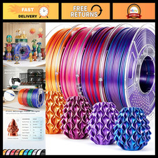 Shiny Dual Color Silk PLA 3D Printer Filament Bundle - High-Quality, Eco-Friendl picture
