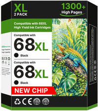 2 packs Compatible Black Ink Cartridge 68XL for 68 Ink for 6100e 6152e 6155e picture