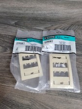 Qty 2 - Panduit CFPE6EI Mini-Com Faceplate Executive Series Single Gang 6 Module picture