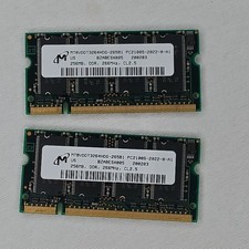 Micron 512MB (2x256MB) DDR1 SO-DIMM PC2100S-2022 200-Pin Non-ECC RAM picture