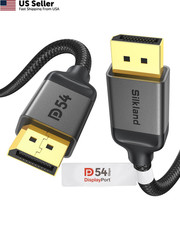 Silkland 54Gbps 16K DisplayPort Cable 2.1, [VESA Certified] DP 10 Feet, Grey picture
